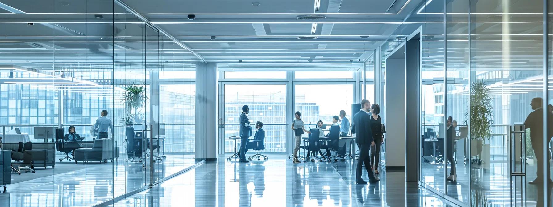 a sleek, modern office space filled with diverse professionals engaging in a vibrant discussion, surrounded by walls adorned with patent blueprints and multilingual engineering documents, highlighting the critical role of technical translation in global market entry.