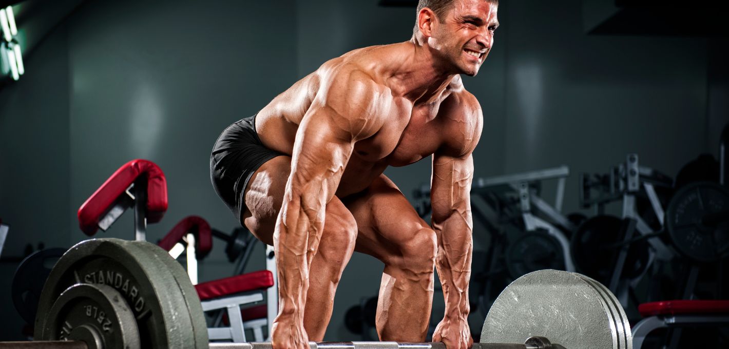 Man lifting a barbell