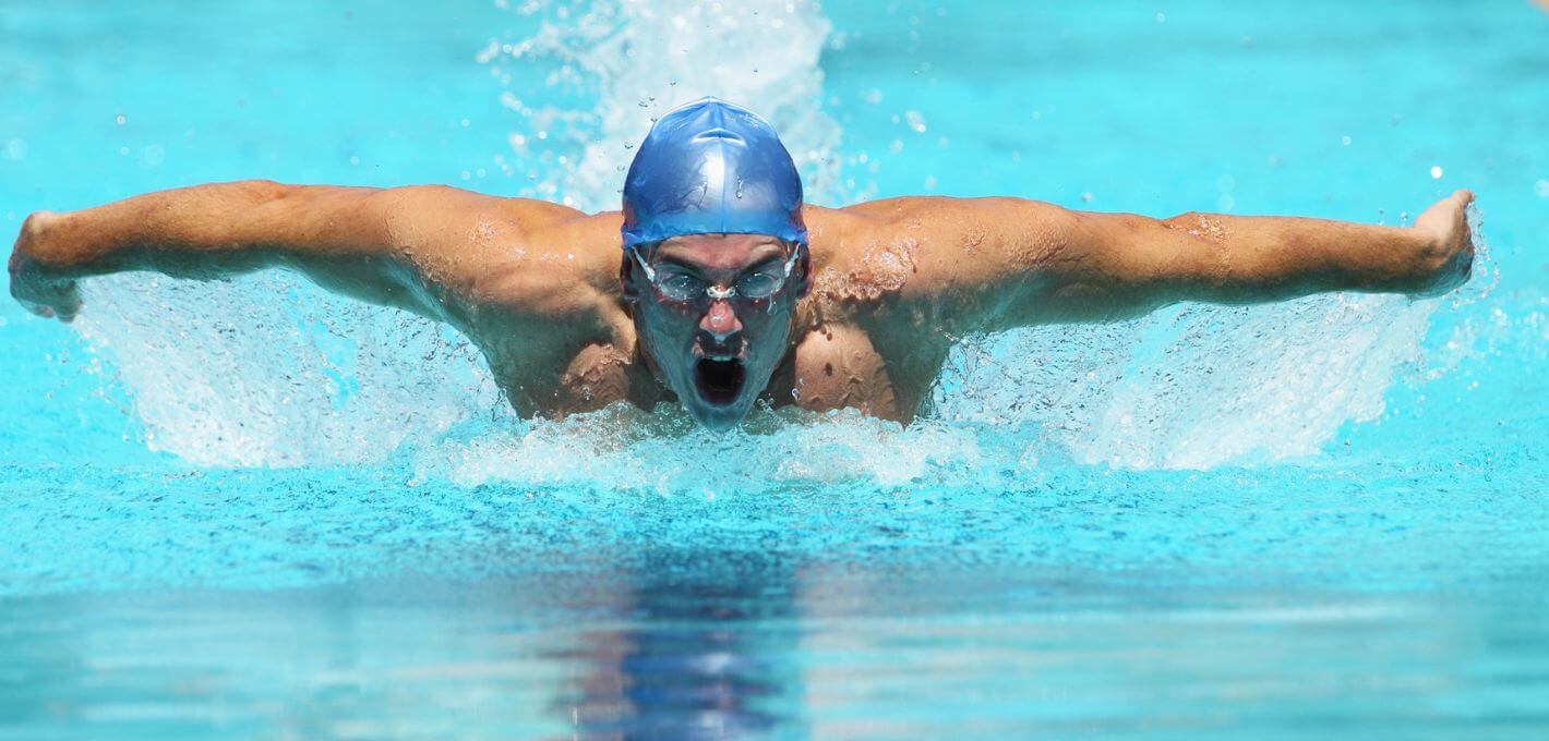 Swimmer doing the butterfly