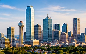 Downtown skyline of a large primary metro