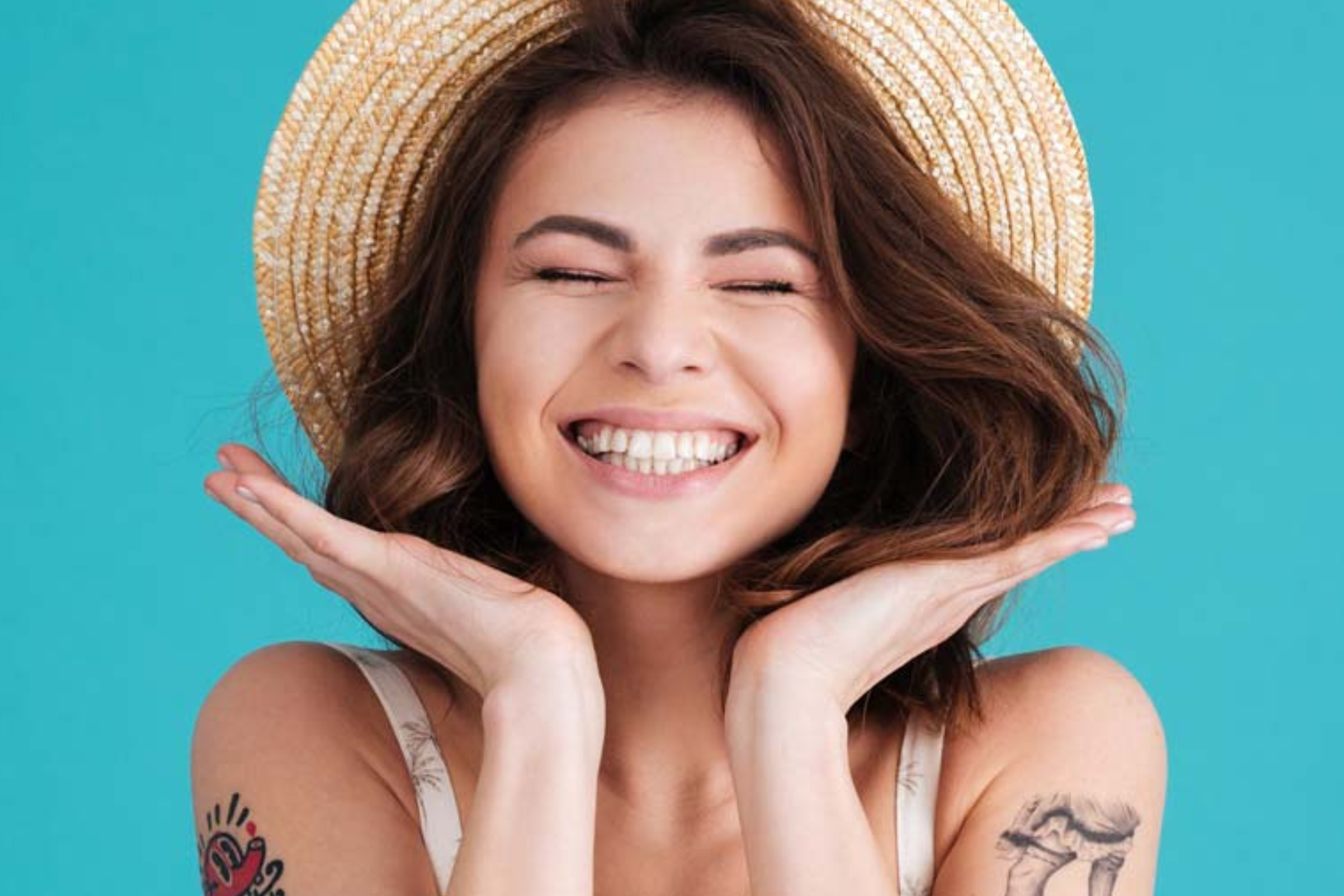 Woman smiling confidently with bright teeth after professional teeth whitening treatment in Croydon
