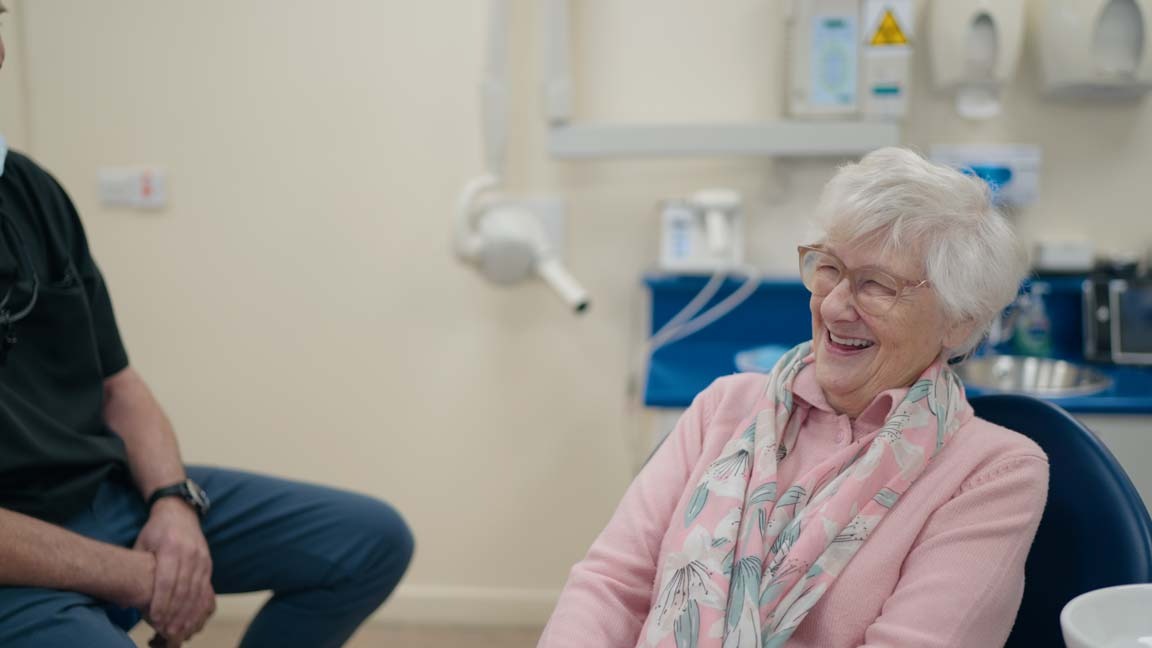 Patient feeling relaxed during specialist endodontic assessment at Foxley Lane Dental in Purley