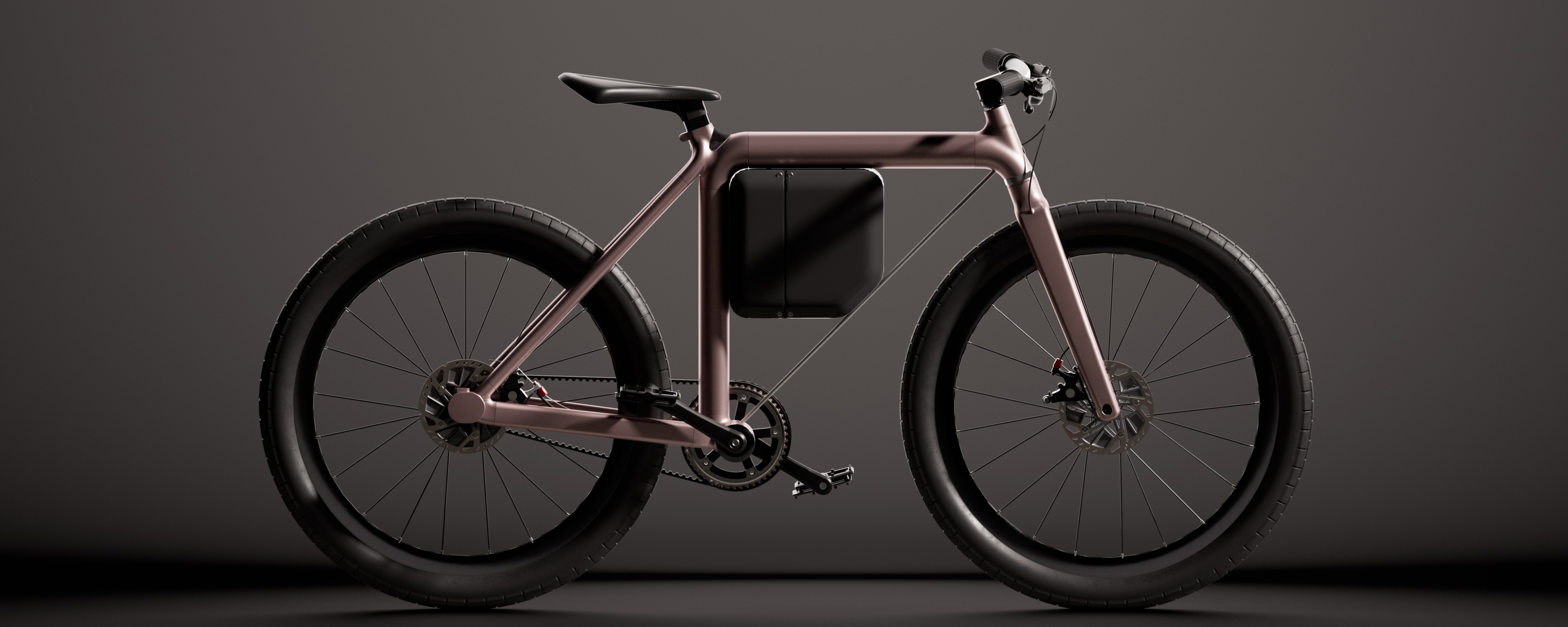 Alyx modular bicycle frame designed by Futurewave, full side view showing 3D-printed metal junctions and aluminum tube assembly