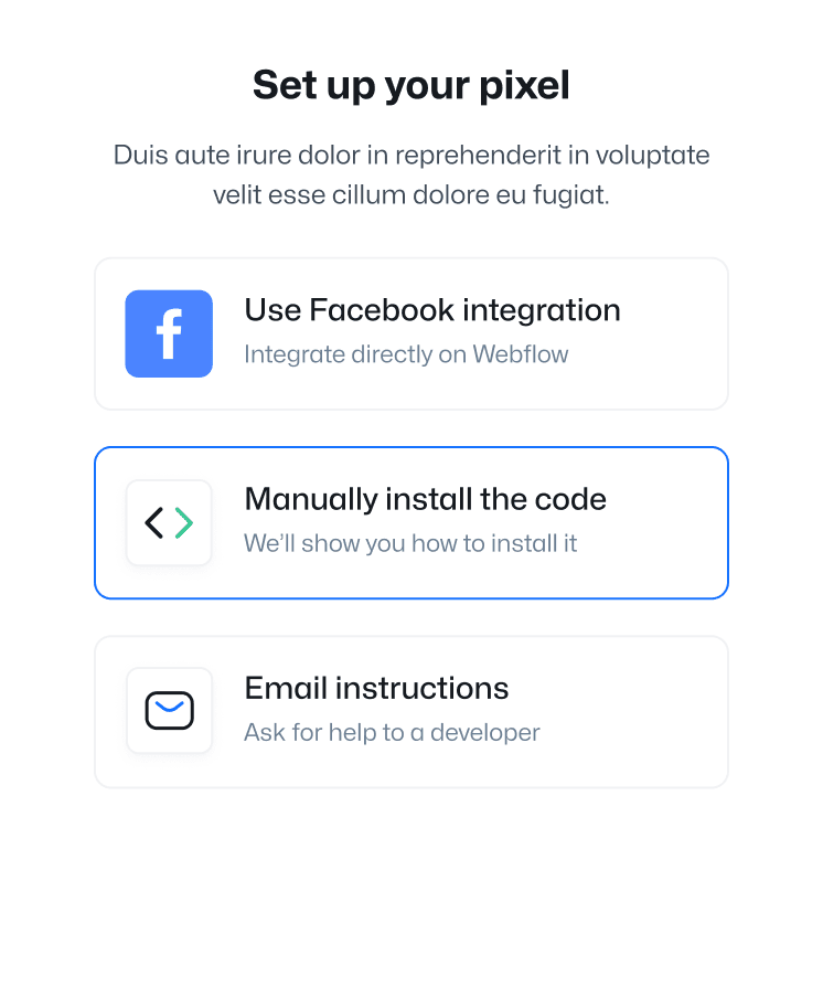 Install Our Tracking Pixel - Simpletech X Webflow Template