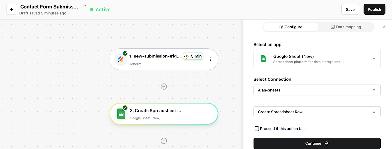 Send Data to Google Sheets