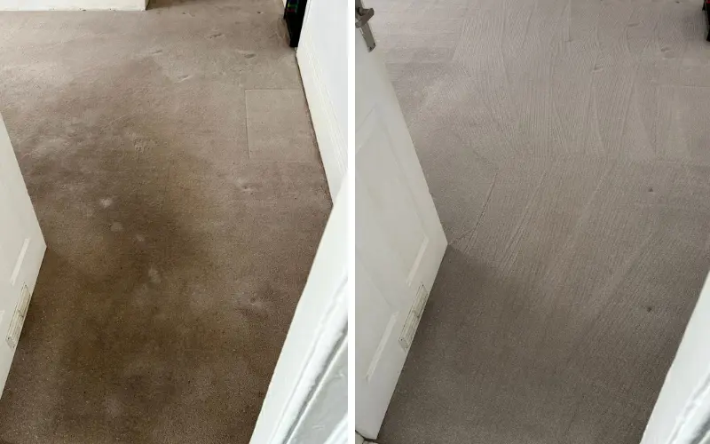 cleaning result after choosing the right carpet cleaning method