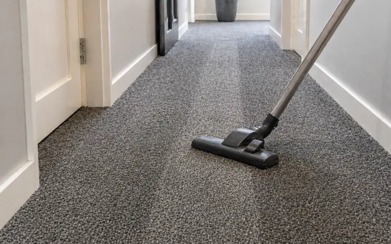 Hallway carpet vacuuming