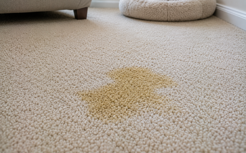 Pet Urine Stain on Carpet