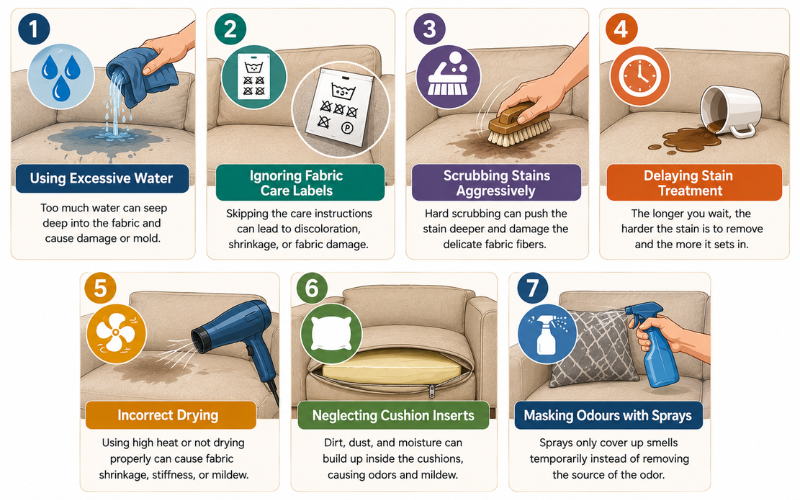 Common upholstery cleaning mistake