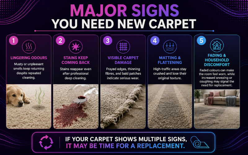 Major Signs You Need New Carpet
