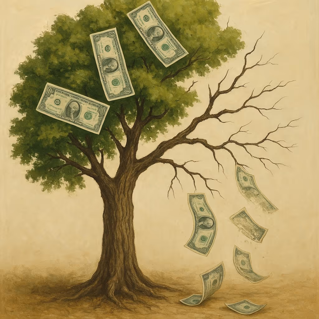 A tree with money for leaves