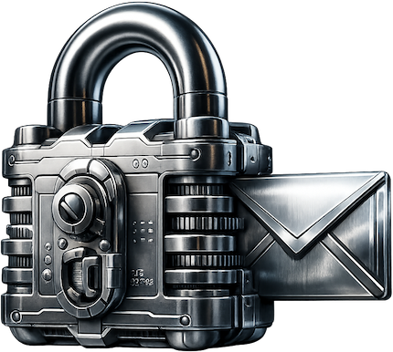 security lock and envelope image