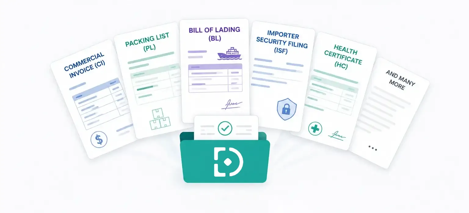 Fan of document type icons