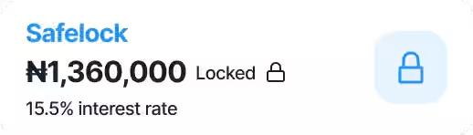 A tag on the hero section, written "Safelock"