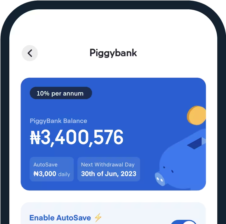 An image of a phone written "Piggybank"