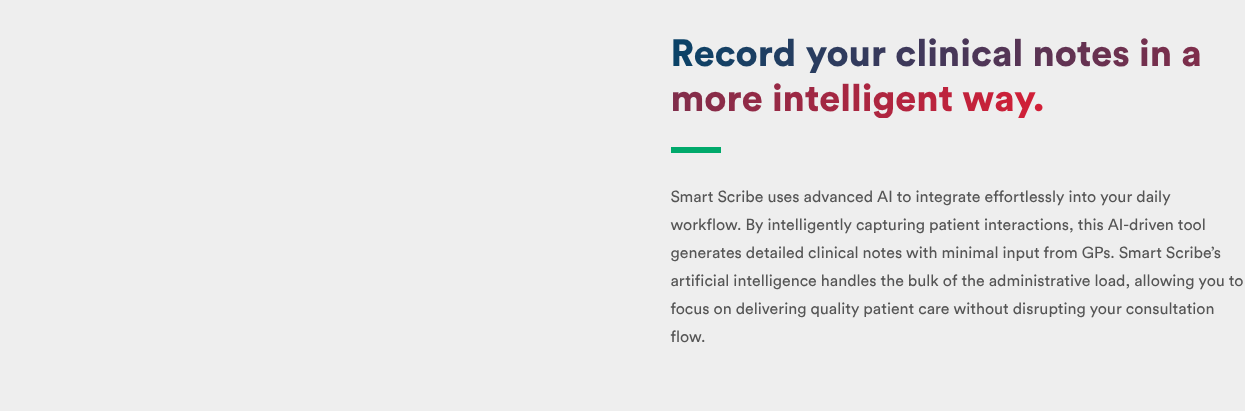 MedicalDirector Smart Scribe product page