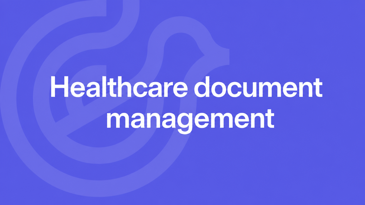 Healthcare document management on a violet Lyrebird Health background