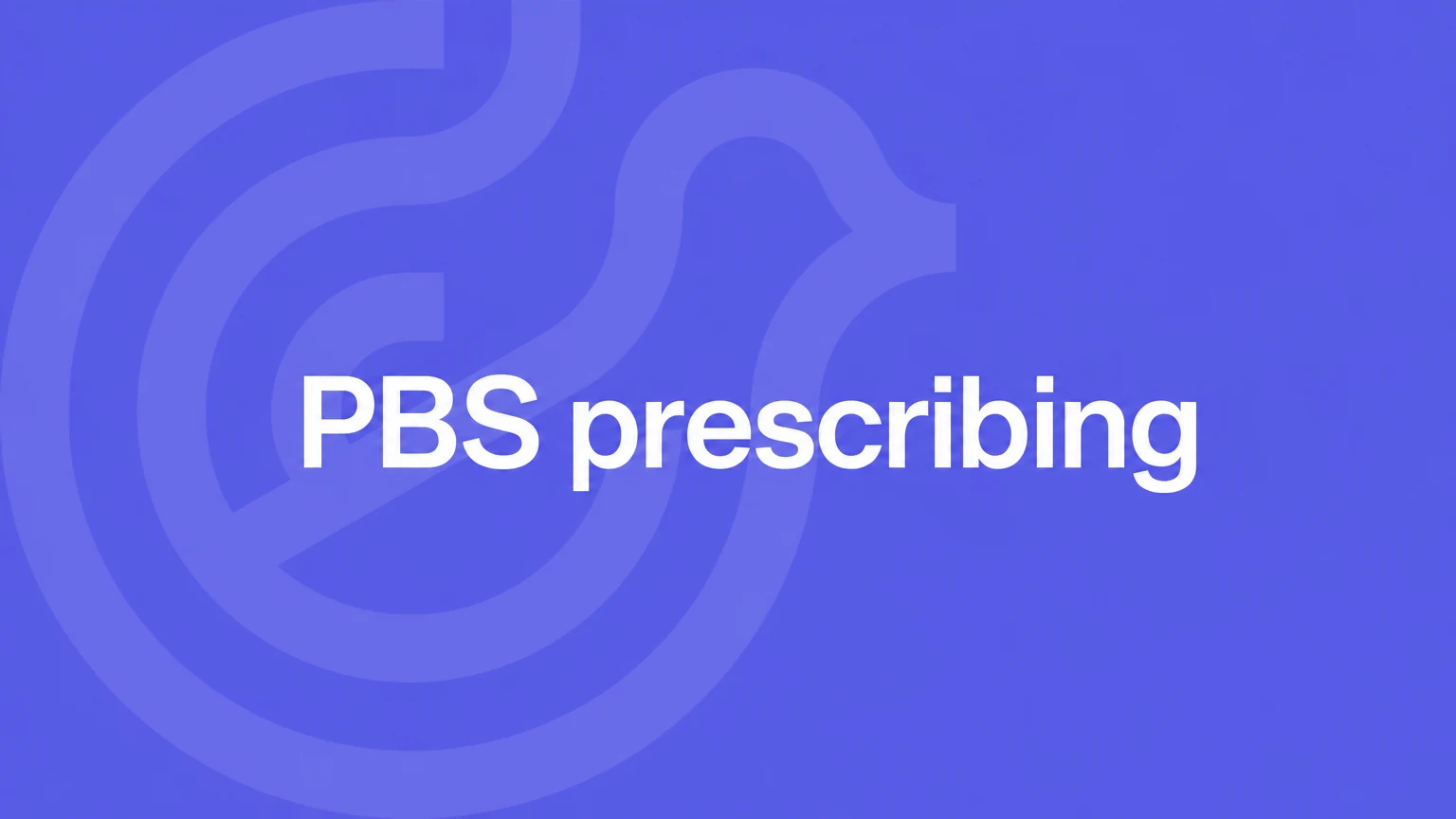 PBS prescribing title on Lyrebird Health violet blog artwork