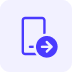 Icon of a mobile phone with a right-pointing arrow, indicating sharing or sending.