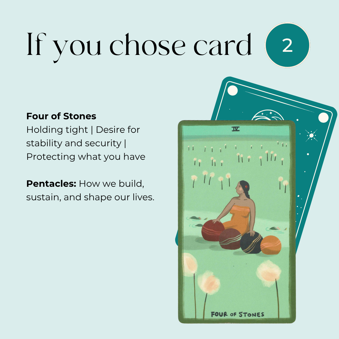 Four of Stones - The Gentle Tarot by Mari in the Sky