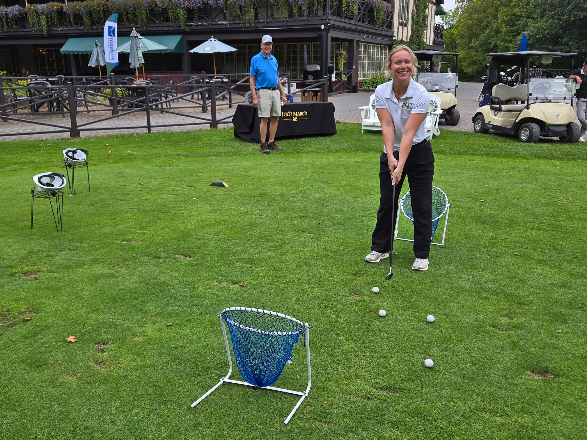 Person practicing their putting