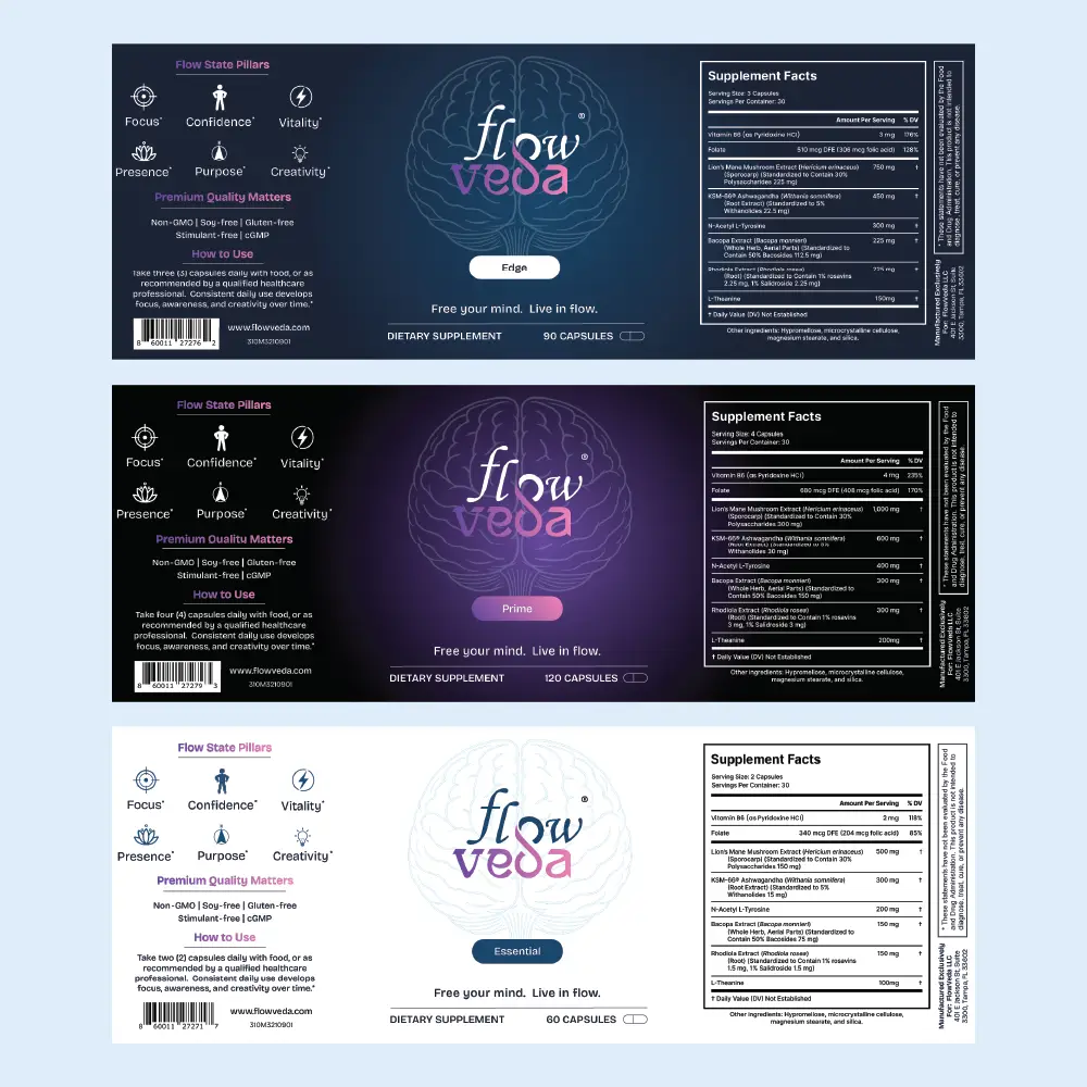 All 3 product label variant designs