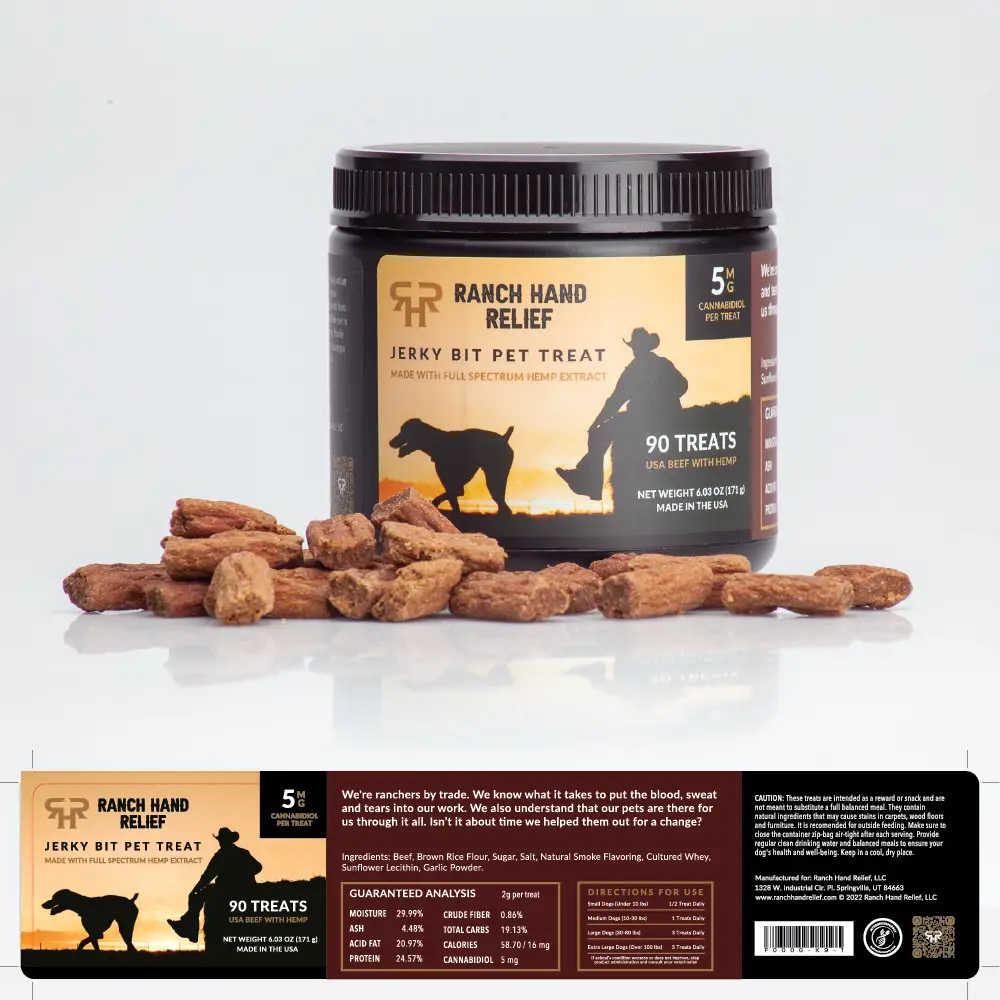 Side-by-side comparison of product and product label design