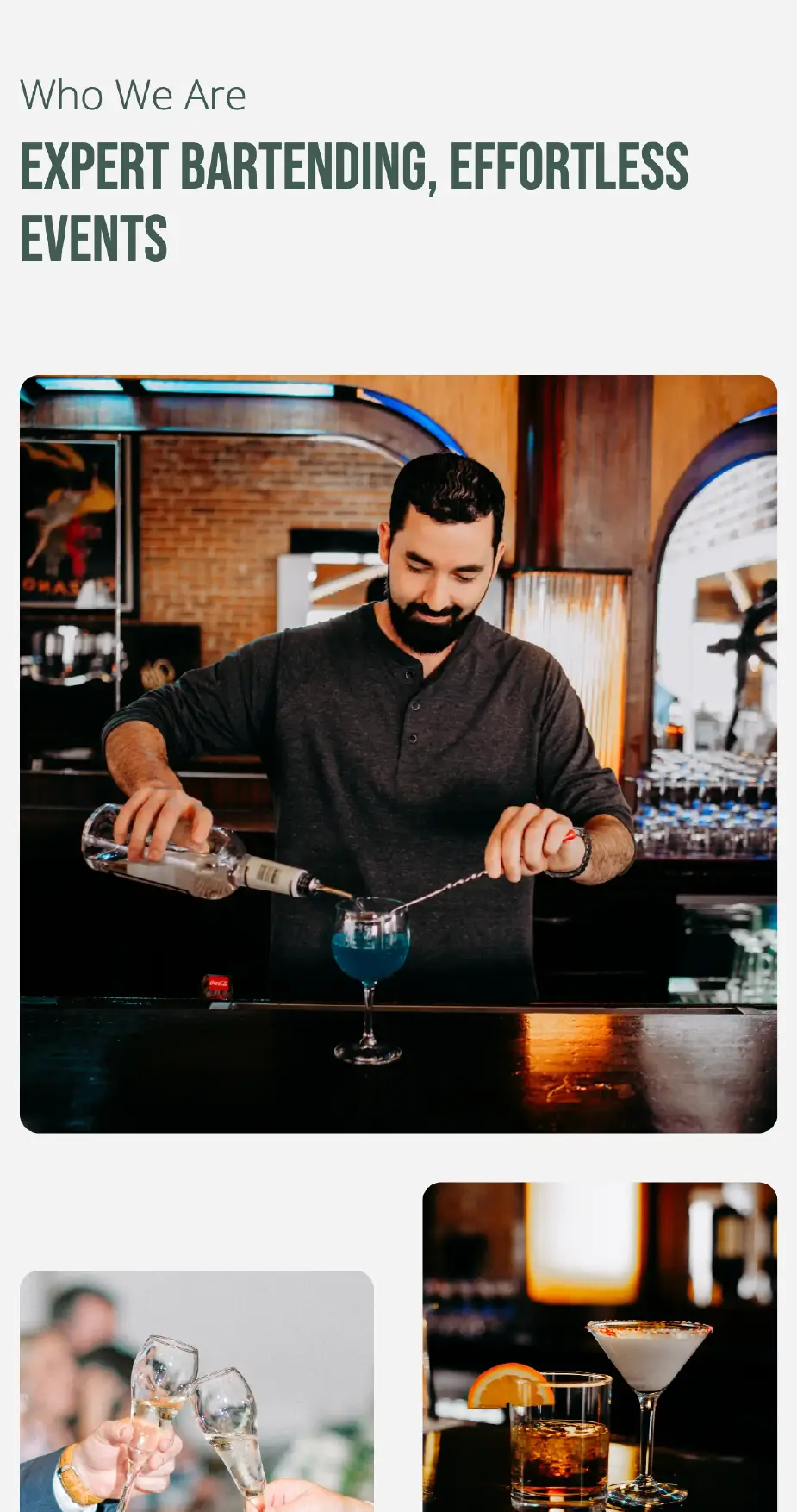 About section on Party Liquor's website