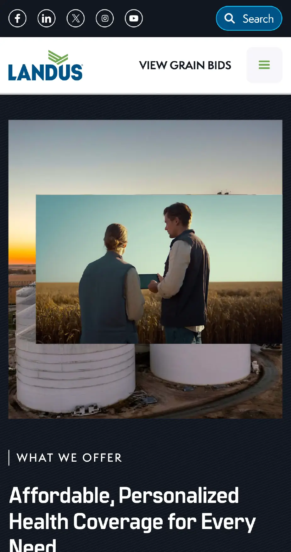 Who we are overview on Landus website