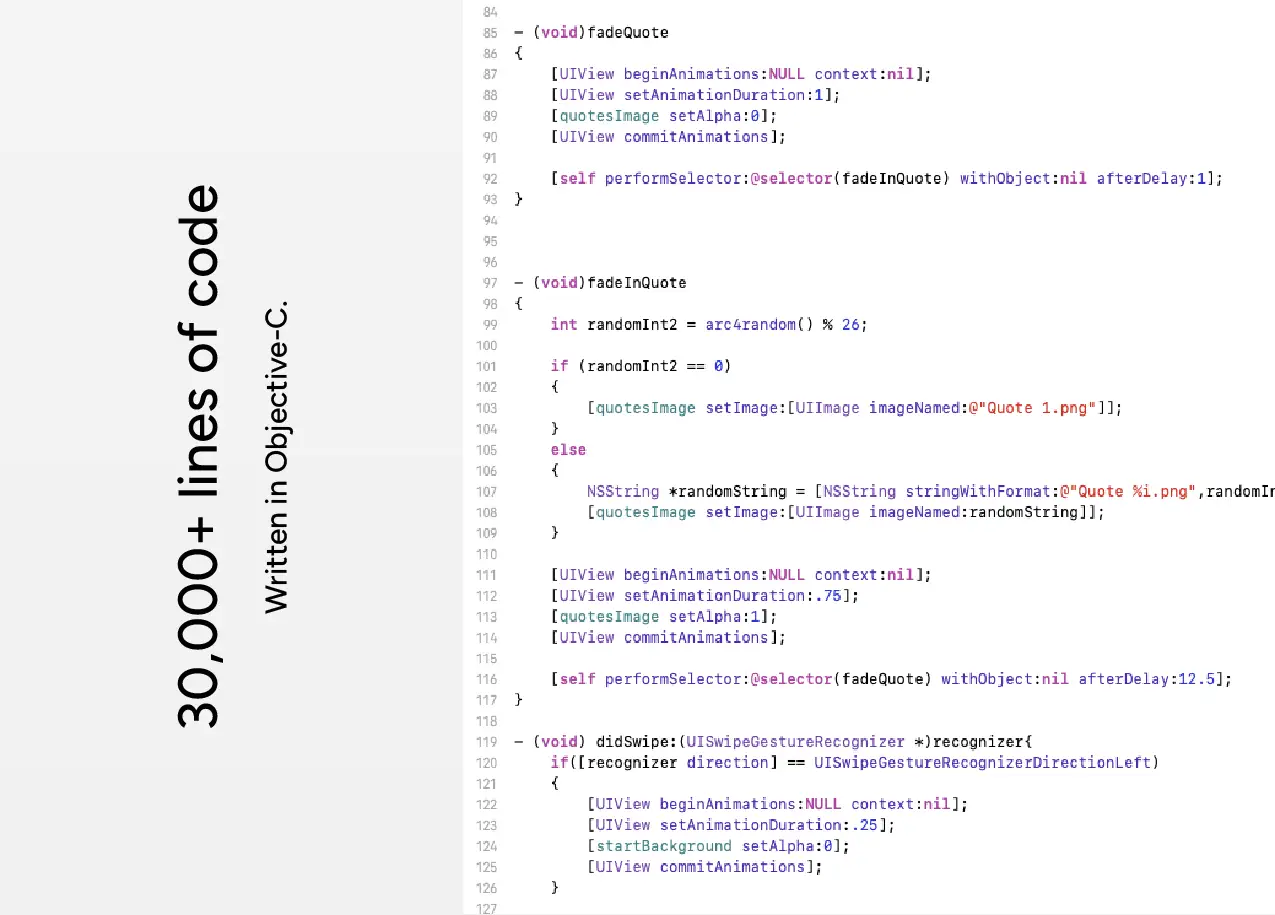 Snippet of code written for Rhythm