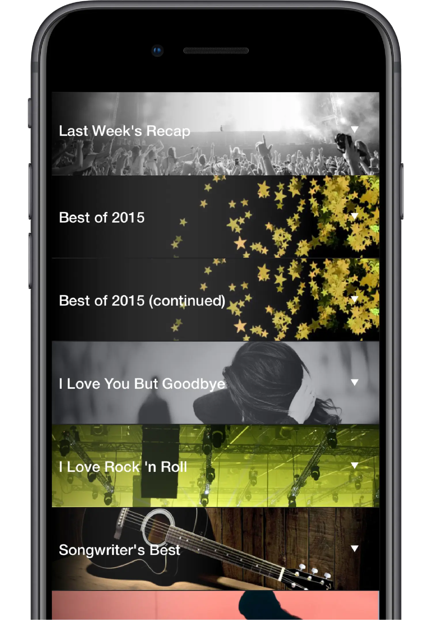 List of featured playlist on Rhythm