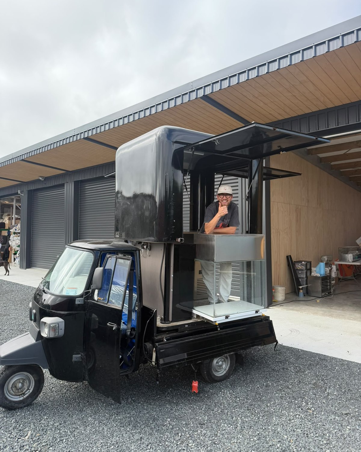 Italian in the Village's drinks tuk tuk, serving drinks at a private event