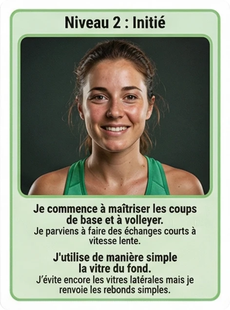 Portrait d'une joueuse de padel niveau 2