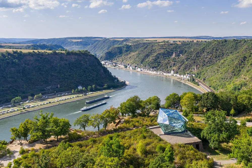 Luftaufnahme Gläserner Fels Loreley