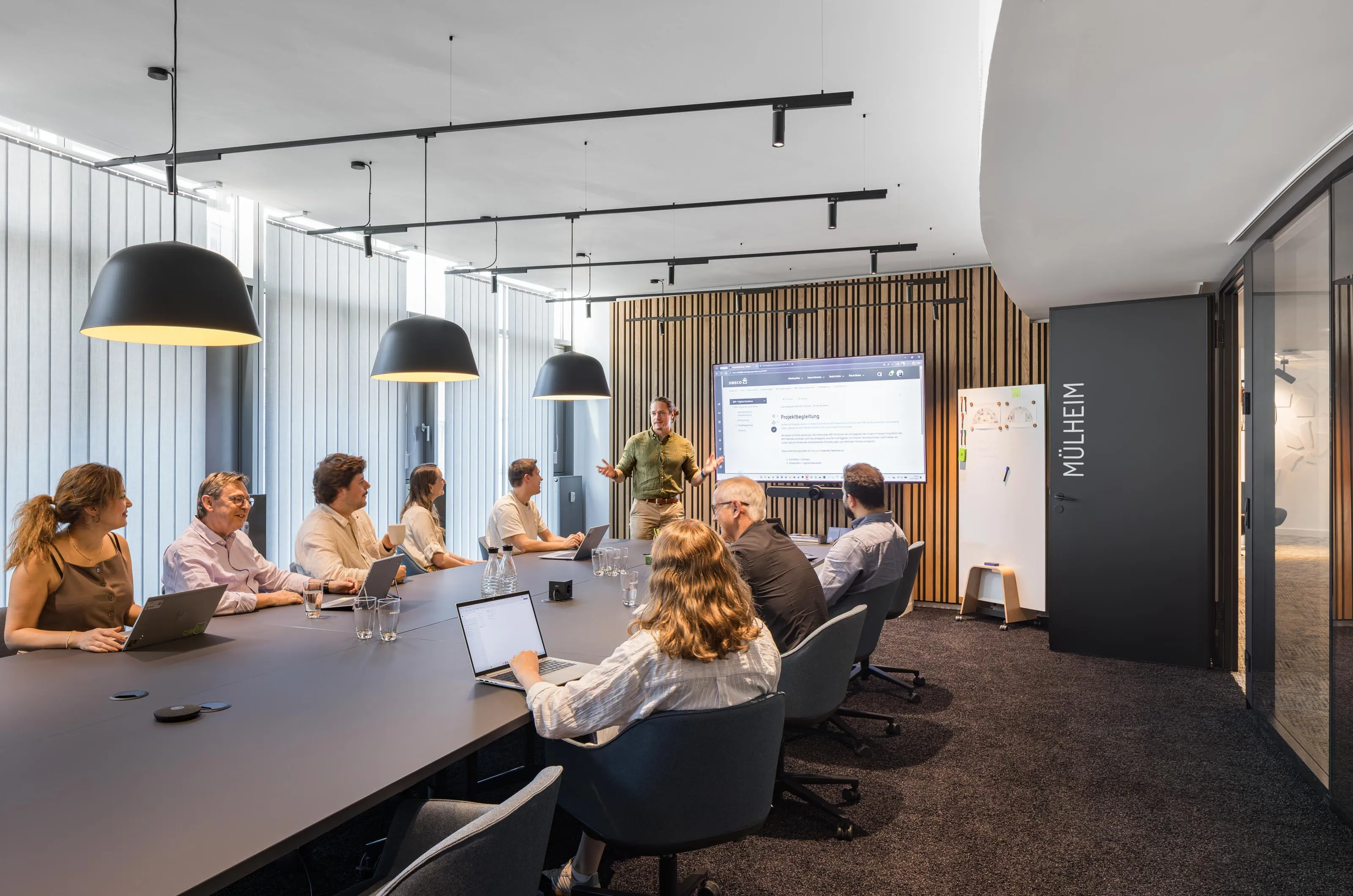 Sweco Büro Köln Architekturfotografie mit Mitarbeitenden