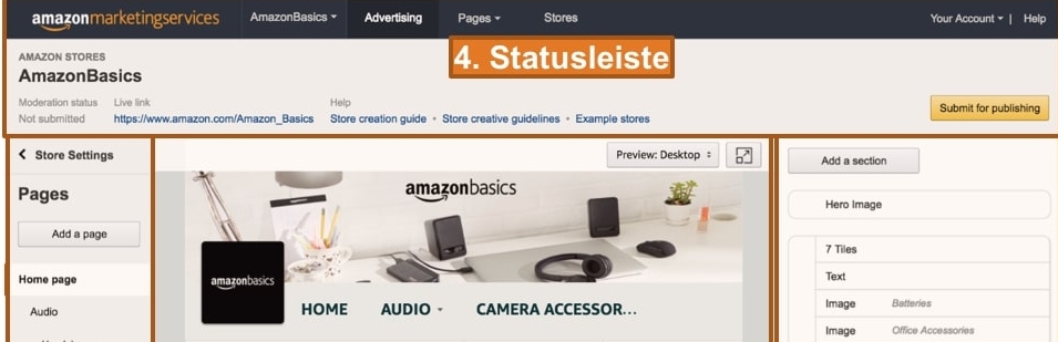 Amazon Shop einrichten mit Amazon Stores Builder