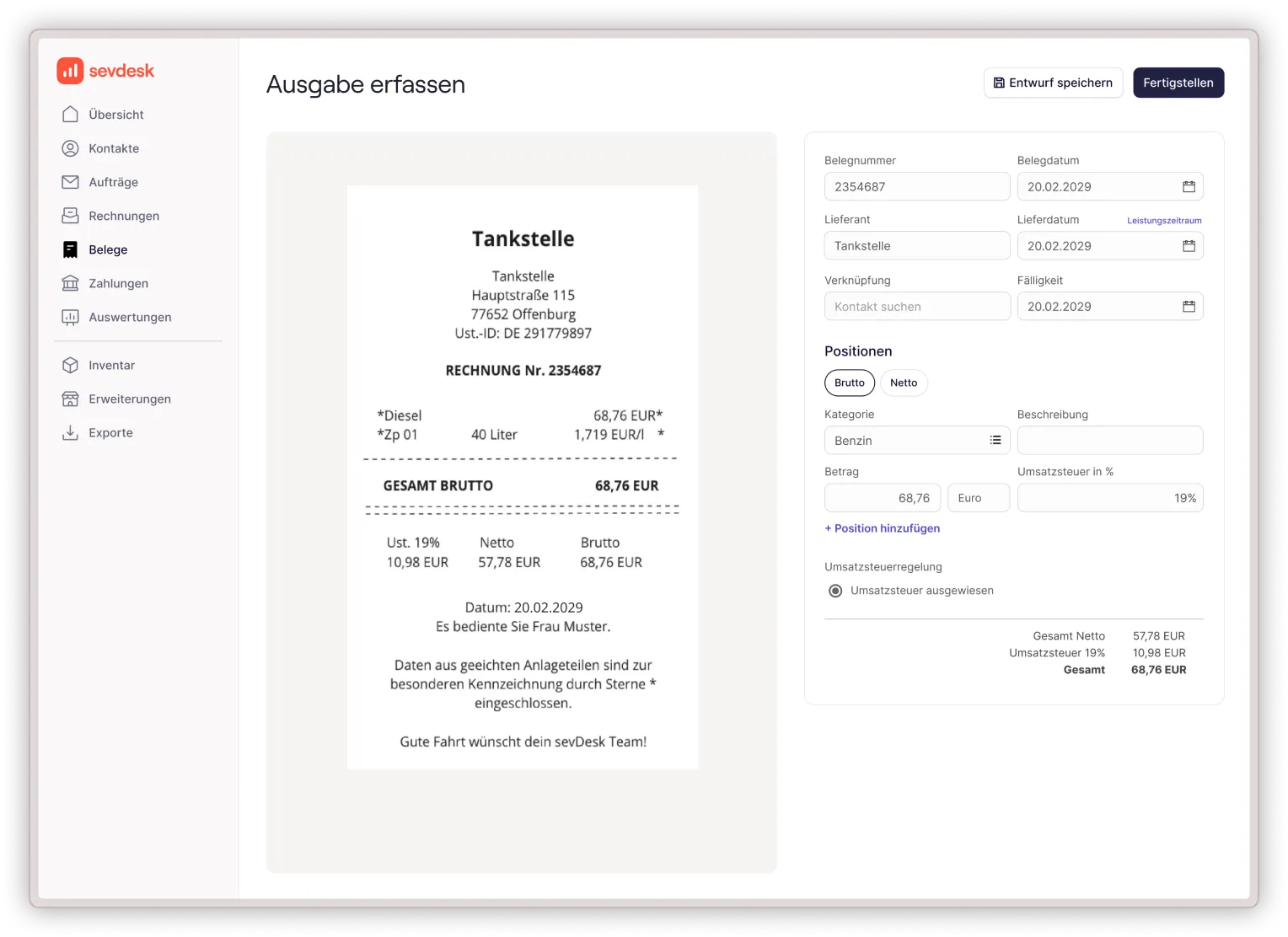 XRechnung Software XRechnungen Erstellen Empfangen Sevdesk
