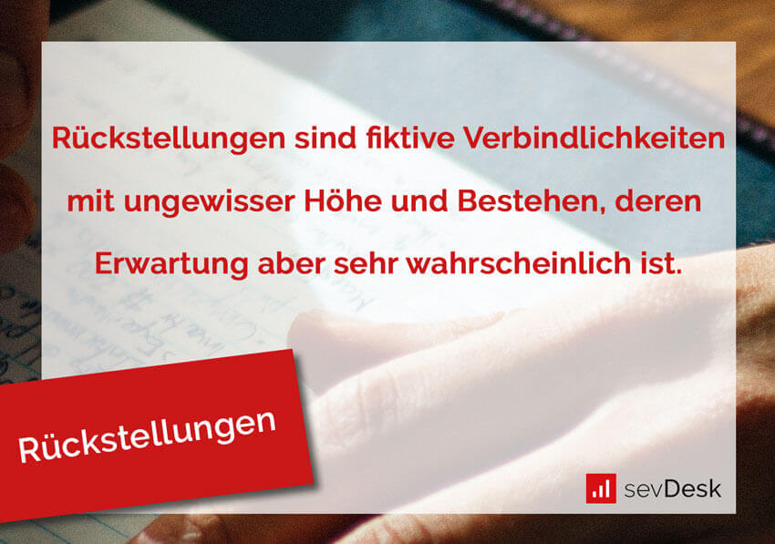 Rückstellungen - Definition
