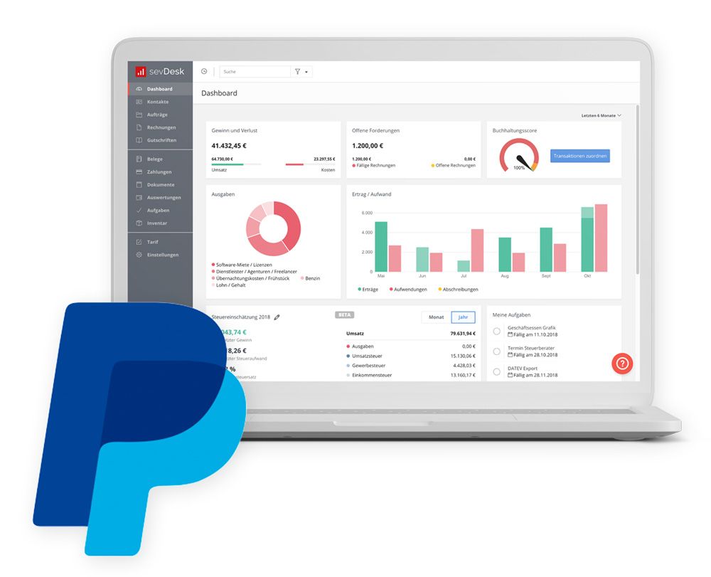 Buchhaltung mit Paypal in sevdesk