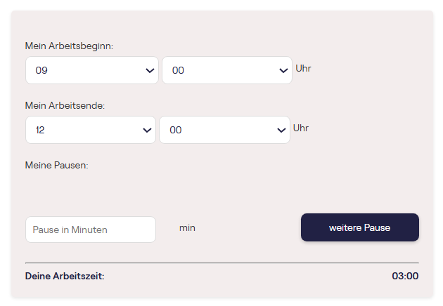 Stunden Rechner