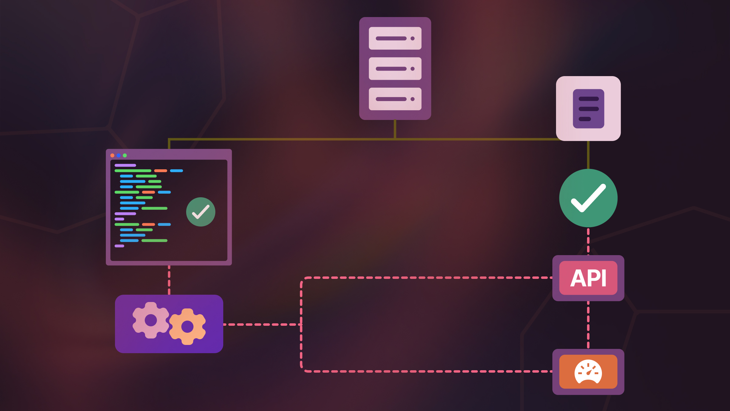 Visual diagram showing an MCP server connecting code, documentation, APIs, and performance tools to streamline developer workflows and accelerate onboarding.
