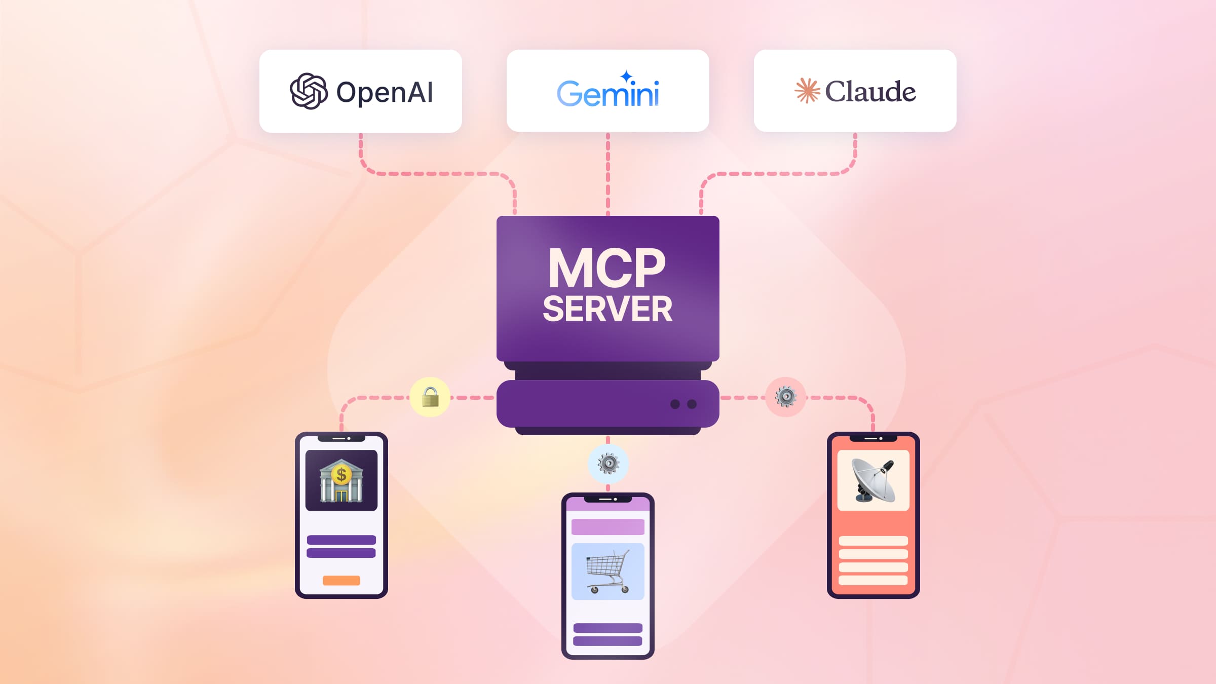 MCP Server connecting AI models to apps for banking, shopping, and telecom—enabling secure, natural-language interfaces.
