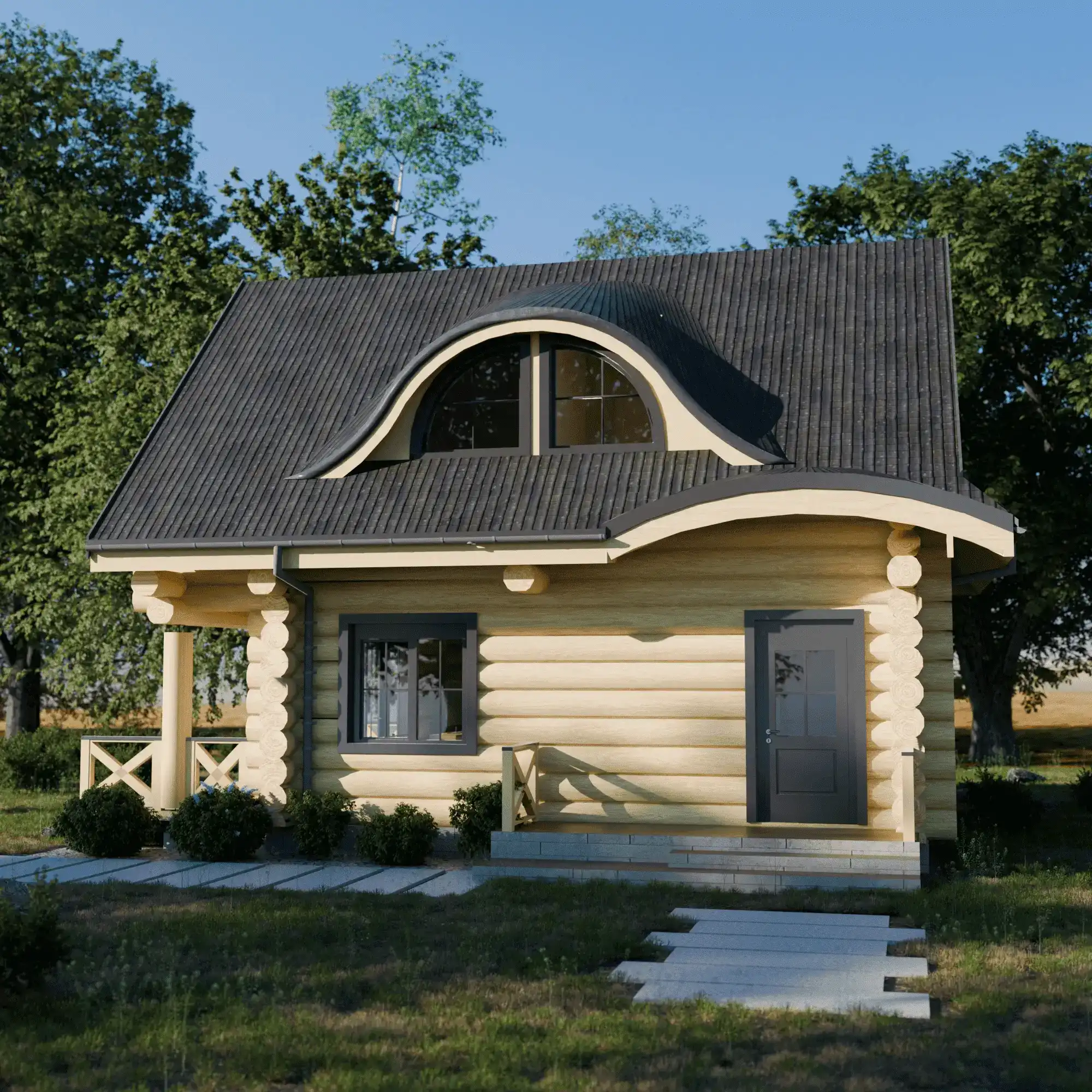 projekt dom z bali bez pozwolenia tanio