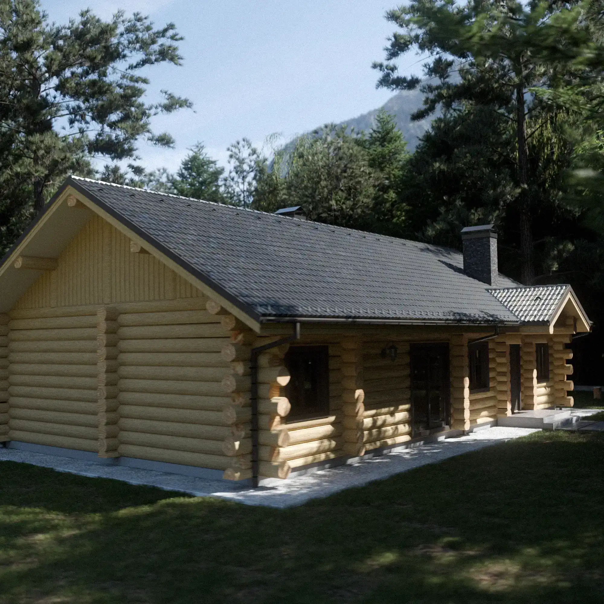 kupić projekt dom z bali 150 m2