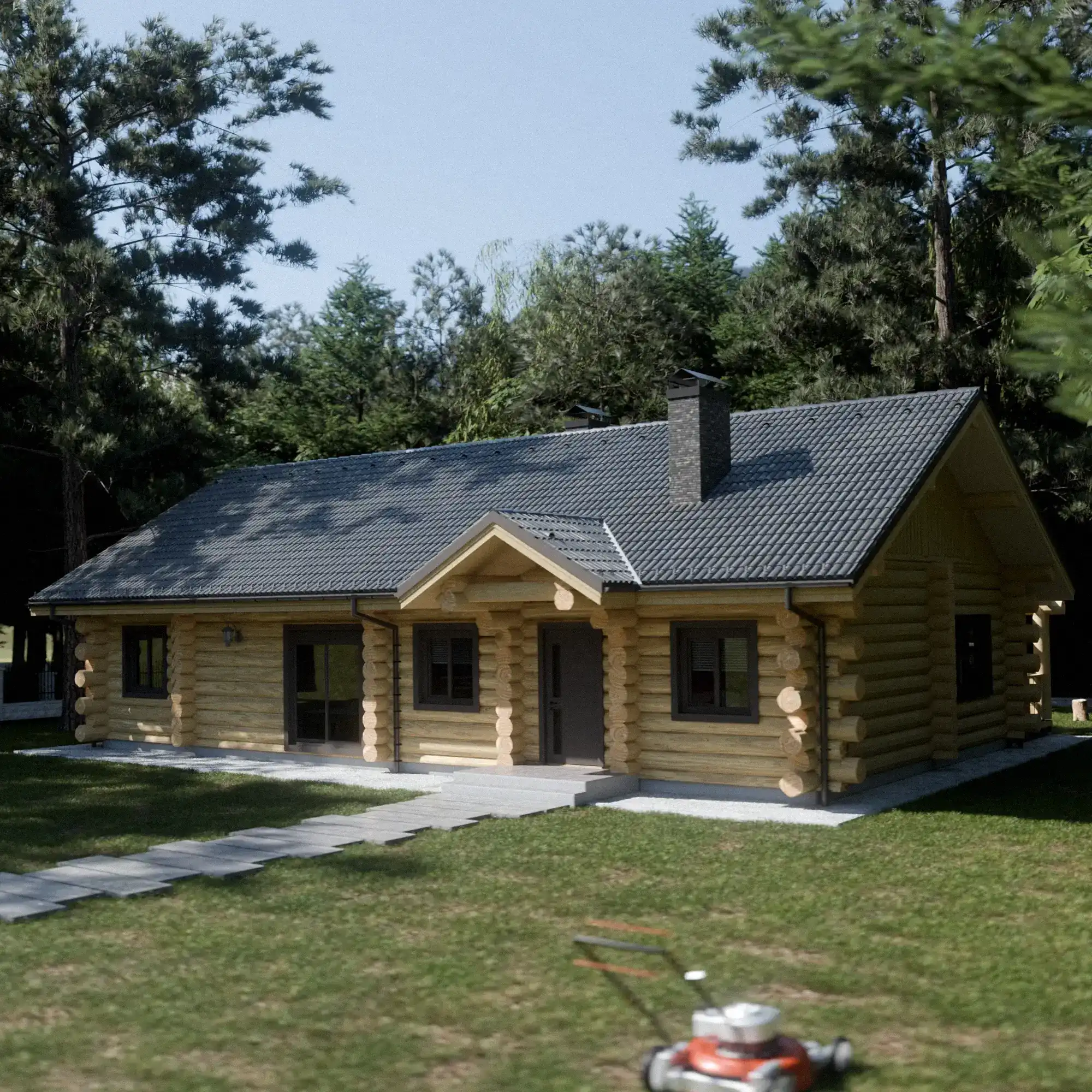 kupić projekt domu z bali parterowy