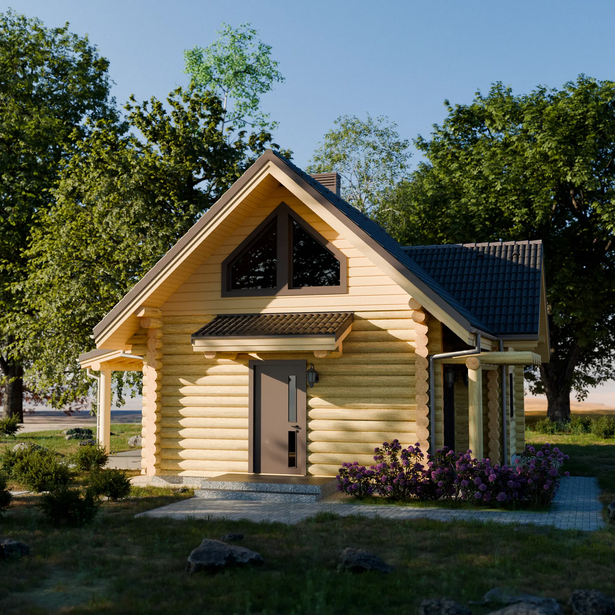 Dom z bali Małgorzata — widok z lewej strony