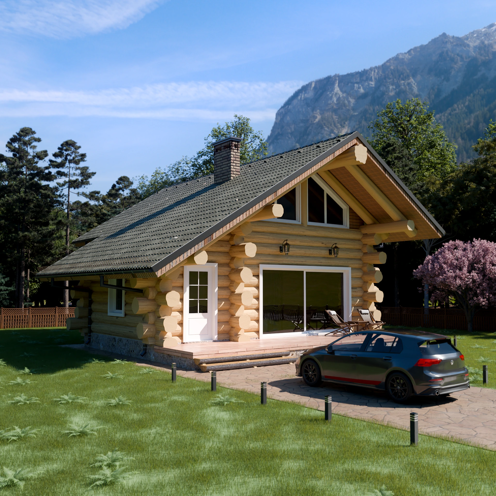 Dom z bali Franciszek — widok z lewej strony