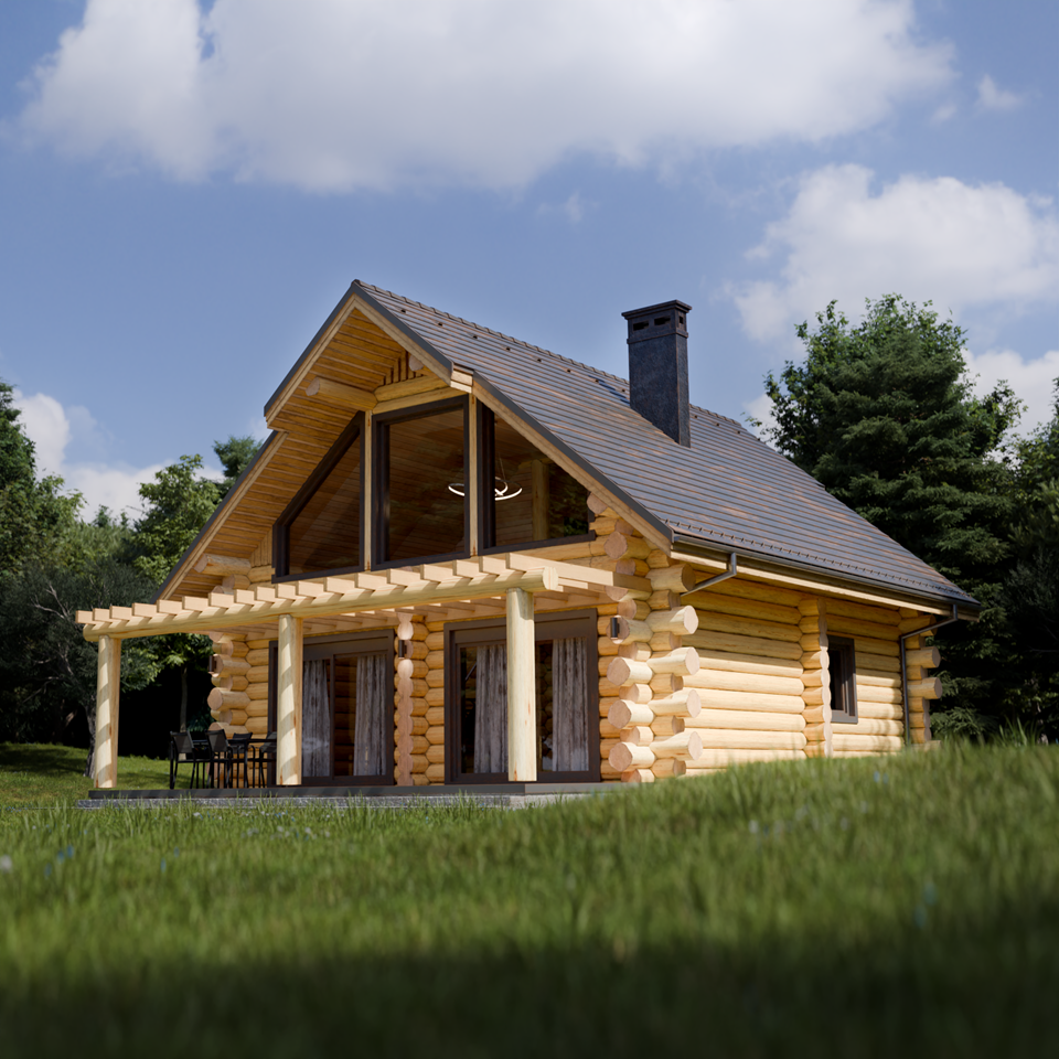 Dom z bali Anastazja — widok z prawej strony