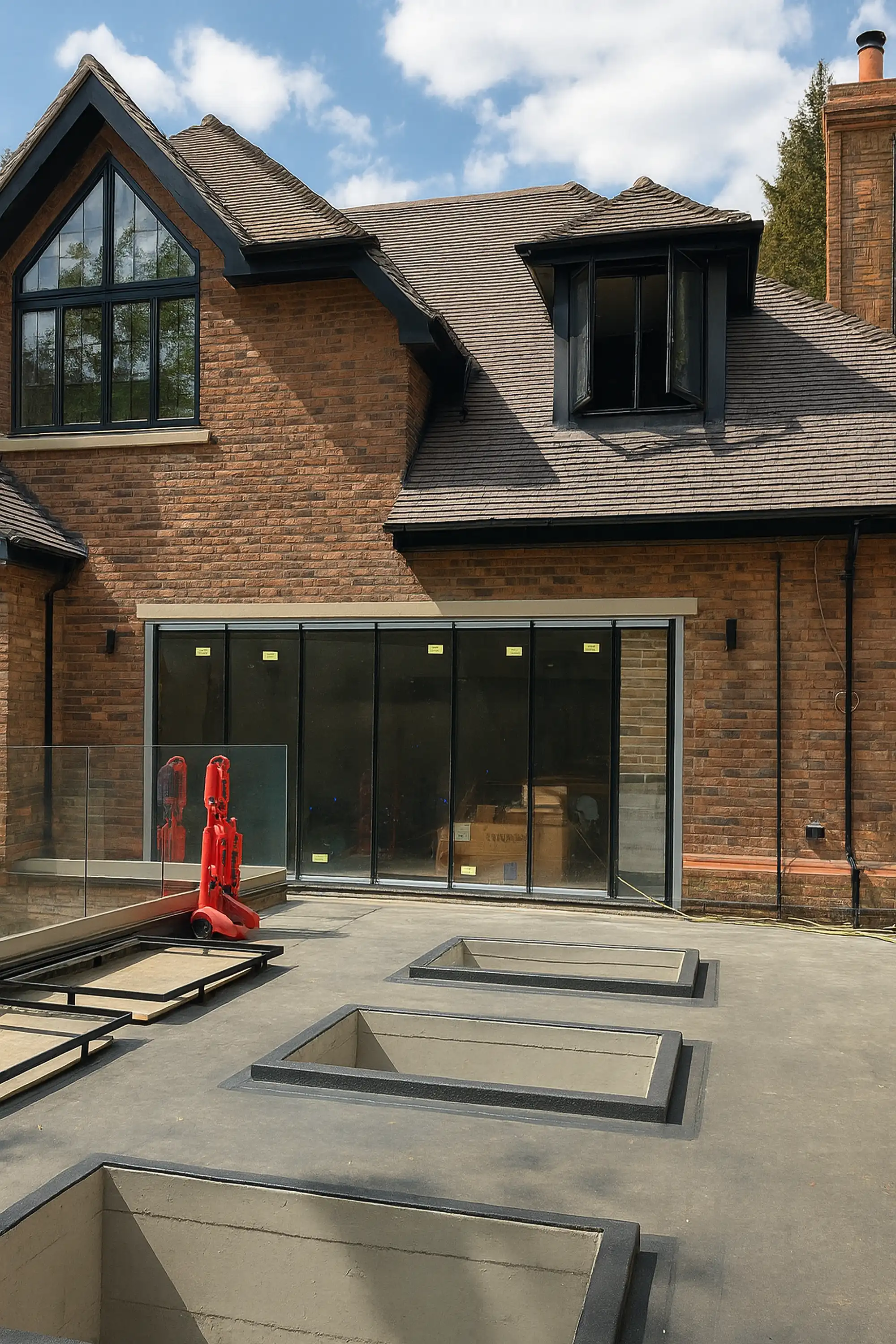 Finished kitchen with stone worktops and integrated appliances