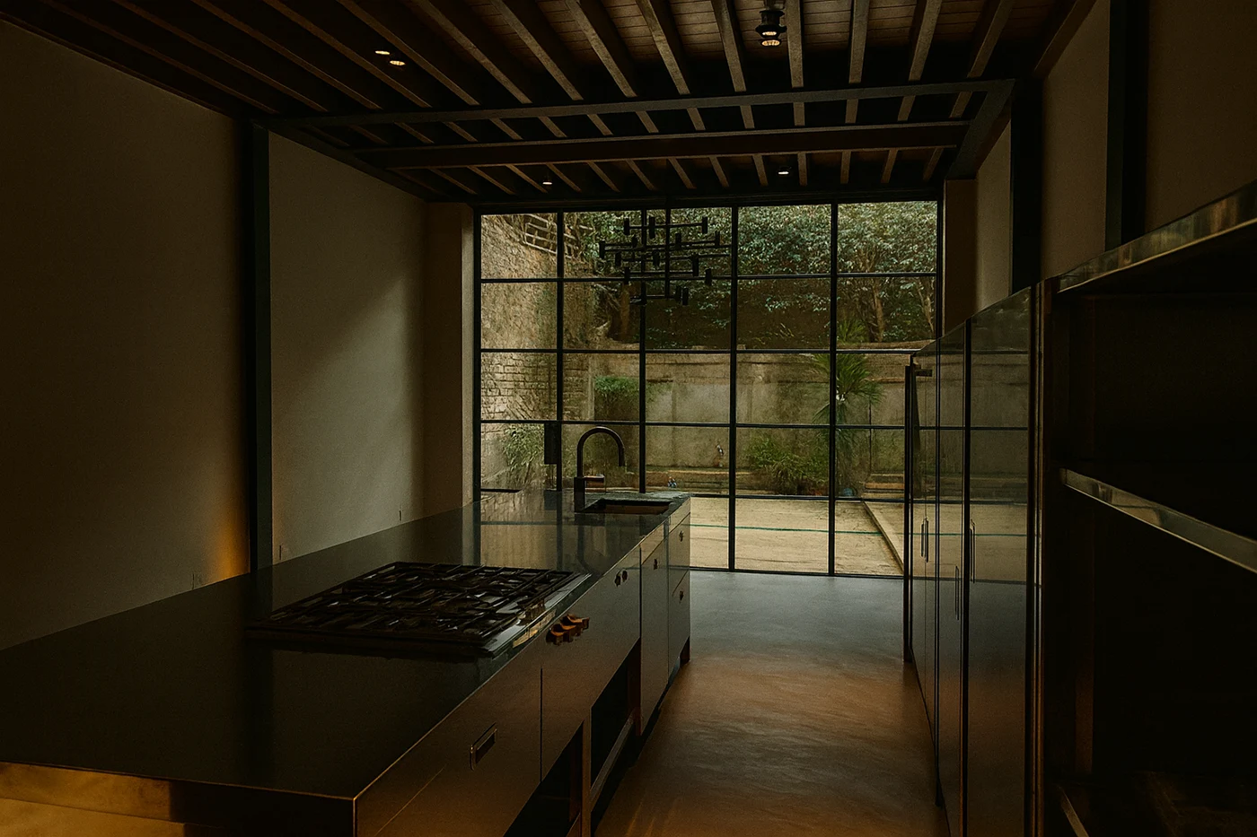 Custom kitchen with concealed extraction and quiet flooring